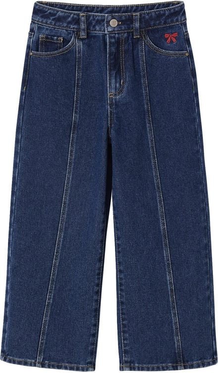Vertbaudet Wijde jeans met stiksel aan de voorkant voor meisjes