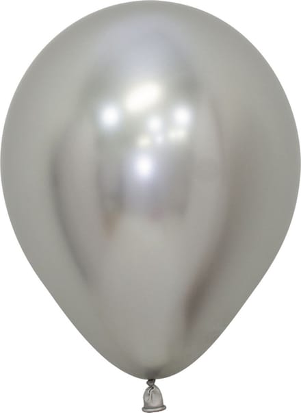 Latex ballonnen Sempertex silver reflex - 12cm - 50 stuks
