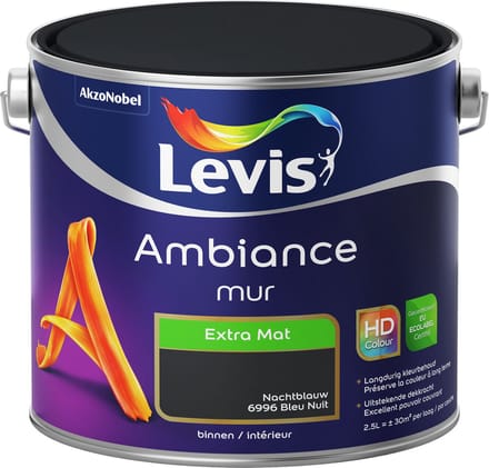 Levis - Ambiance Mur Extra Mat - Nachtblauw - 2,5 L