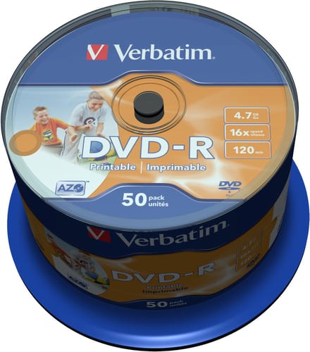 Verbatim 43533 DVD-R disc 4.7 GB 50 stuk(s) Spindel Bedrukbaar