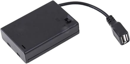 Batterij Box - Batterijhouder - Apparaten Voeden - Met Deksel Schakelaar - 9x6x2 cm - Zwart