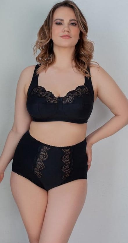 MILENKA - softcup beugelloze BH - zwart - maat 85D