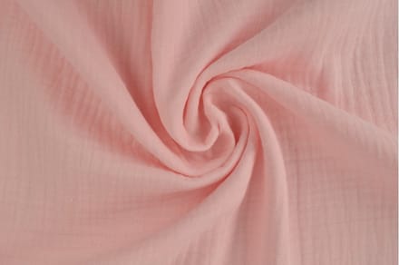 Mousseline stof - 1 meter - Per meter - Baby roze - 135cm breed