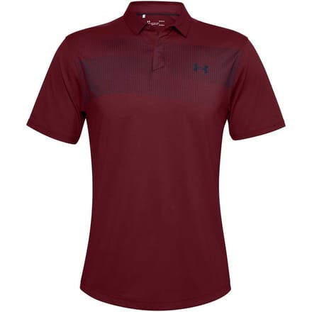 Under Armour Iso-Chill Heren Burgundy Chest Graphic Poloshirt