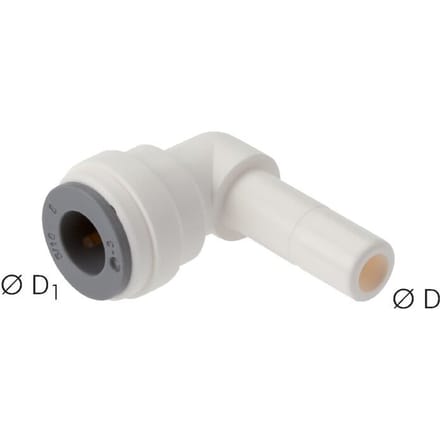 10mm x 10mm 90 graden L-verbinding POM Insteekfitting Plug EPDM [5 Stuks]