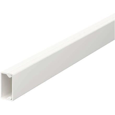 OBO Bettermann Wand- en plafondkanaal met bodemopening 10x20x2000 polyvinylchloride zuiver wit RAL 9010, 6150764