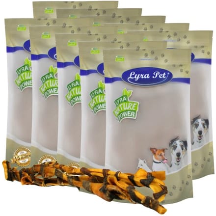 10 stuks Lyra Pet® XXL runderkophuidstokken met pens, ca. 70 cm