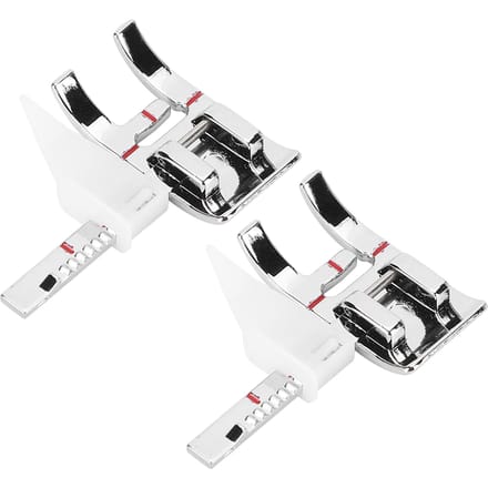 2 Stuks Verstelbare Geleider Persvoet voor SingerButterfly Naaimachines white
