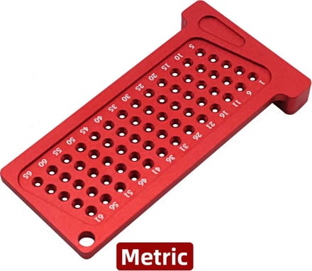 DW4Trading Precisie Aftekenhulp T-square 65mm Metrisch - Aluminium Meetgereedschap