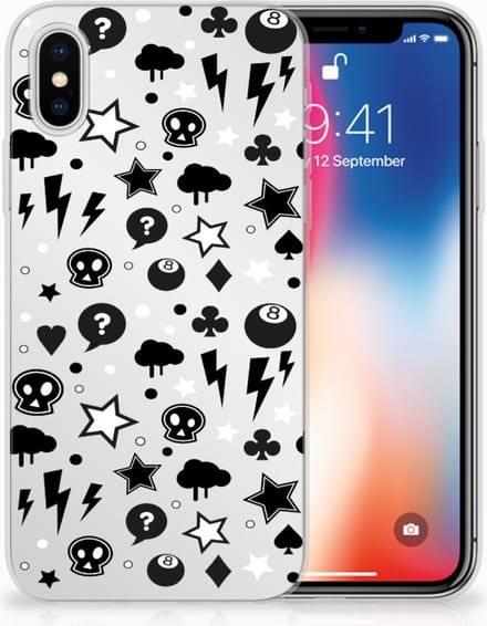 Silicone Back Case Apple iPhone X | Xs Silver Punk