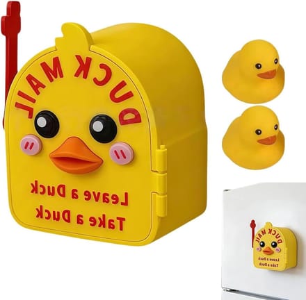 Eenden brievenbus decoratie - Magnetische eend Beeldje opberger - Keuken decoreren - 3D-geprint ontwerp