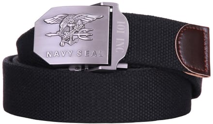 101 INC - Web belt style 1 Navy Seal (kleur: Zwart / maat: 52-130)