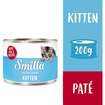 6x200g Kitten met Kalf & Kip Smilla Kattenvoer