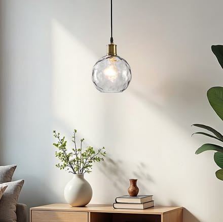 LumenXL 1-lichts hanglamp Lotte - smoke glas - bolling