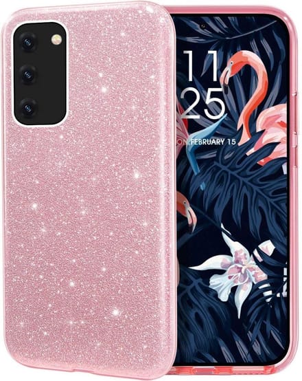 HB Hoesje Geschikt voor Samsung Galaxy A72 - Roze - Glitter Back Cover