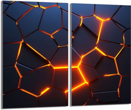 TMK ArtDeko - Snijplank - Glas - Magma - Hartvormig