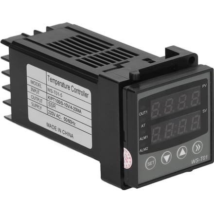 Intelligente PID Temperatuurregelaar Digitale Display ABS Slimme Thermostaat voor Printen Chemisch gray