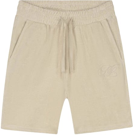 Malelions emblem towelling short in de kleur bruin.