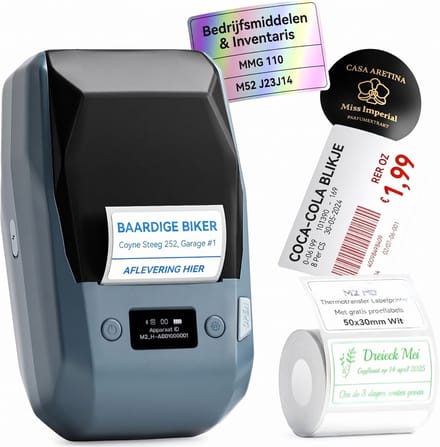Niimbot M2 - Draadloze Labelprinter - Bluetooth - Thermische Printer - Ondersteunt Kleurafdrukken