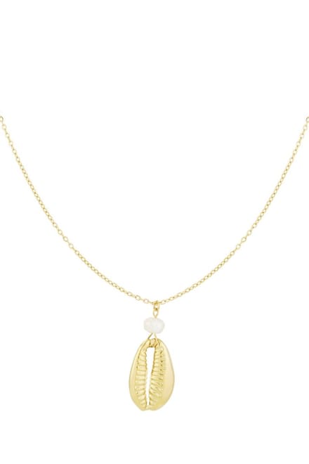 Bijoutheek Collier Schelp En Parel Goud