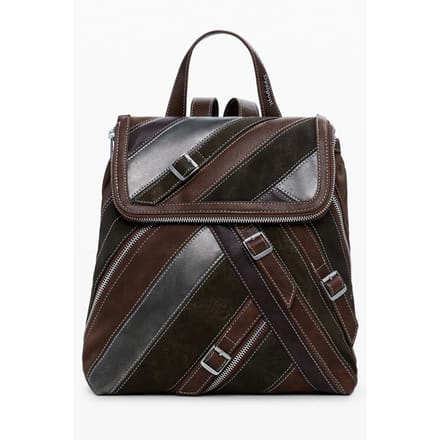 Desigual vrijetijdsrugzak rugzak Fibonacci Hampton Mini Backpack Dark Camel bruine