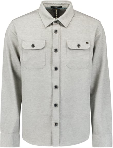No Excess Overshirt jersey twill grey melange