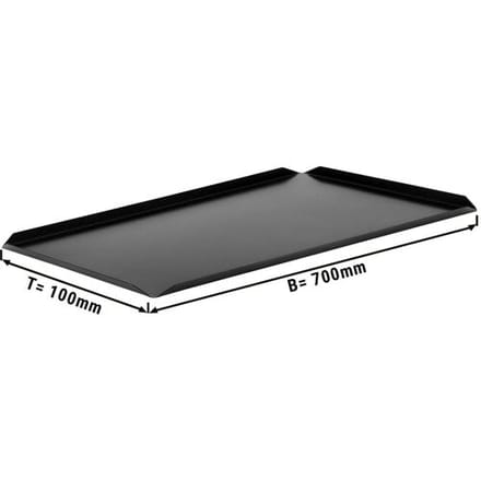 GGM Gastro (5 stuks) Presenteerschaal - Aluminium - 700x100x10mm - zwart zwart