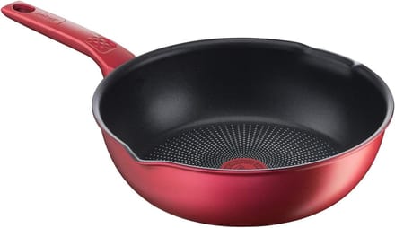 Diepe Koekenpan - Koekenpan - Dagelijks Koken - Dubbele Titanium Laag - 26 cm - Rood