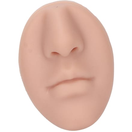 Siliconen Neusmodel met Mond Flexibel Elastisch Herbruikbaar Piercing Siliconen Neusmodel voor Beginners beige