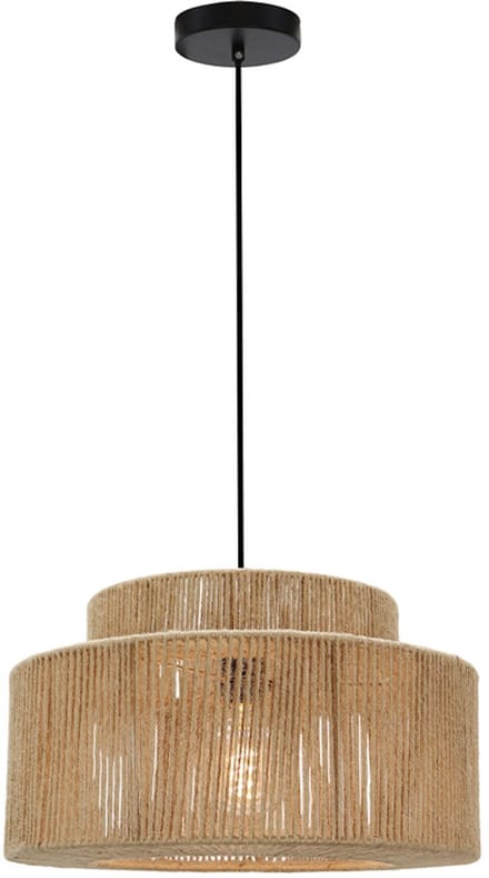 Olucia - SELENA - Hanglamp - Bruin / Zwart - Vorm: Rond