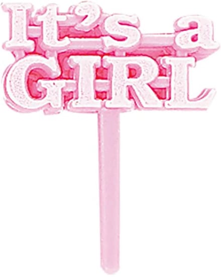 It's a Girl - Plastic prikkers (8 stuks)