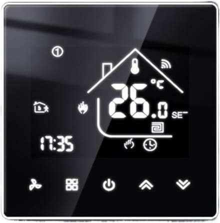 Slimme Thermostaat - Temperatuurregelaar - Comfortabel Wonen - App Bediening - 86x86mm - Wit