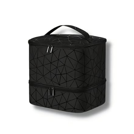 Livé® Zwart Nagellak Opbergcase – Twee-Laags Draagbare Organizer
