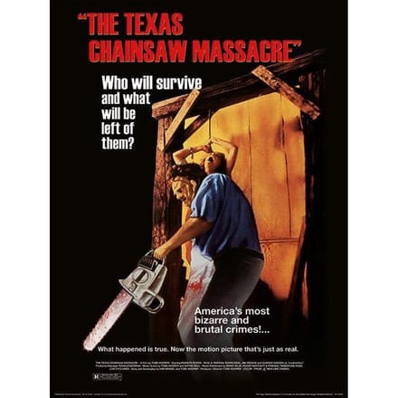 De brutale afdruk van het bloedbad in Texas Chainsaw 40cm x zwart
