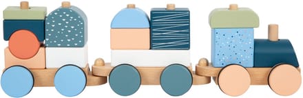 Small Foot - Wooden Stacking Block Train Arctic 16 pieces.