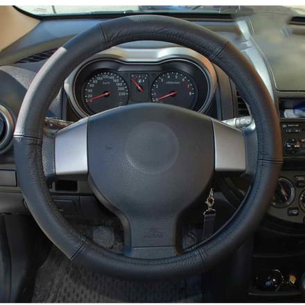 CarPassion Stuurhoes - Steering Cover - Leer - Ø 35-37 CM