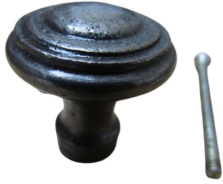 Rimmed Cabinet Knob Antique Iron