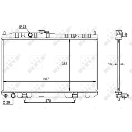 Radiator, motorkoeling NRF 59099