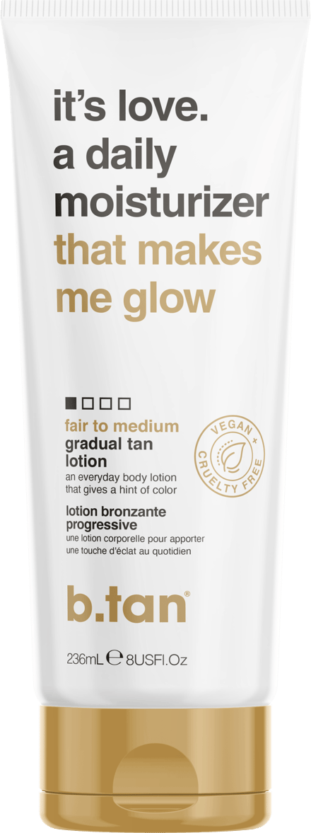 B.Tan Gradual Tan Lotion It's Love A Daily Moisturizer That Makes Me Glow 236 ml