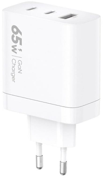 VIDVIE- Stekker - Oplader 3A, 65W, 2x USB-C, 1x USB, USB-C/Iphone-kabel, PLE262