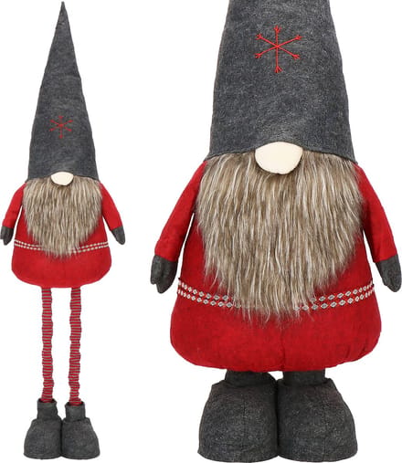 Springos Kerstkabouters - Kerstdwerg - Gnome - Kerstversiering - 1 stuk - Verstelbaar in hoogte - 95-160 cm