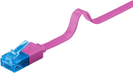 Goobay UTP platte netwerkkabel roze - CAT6a - 2 meter