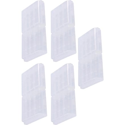10 Stuks Multifunctionele Transparante Harde Plastic Opbergdoos Houder Voor AA AAA Batterij white