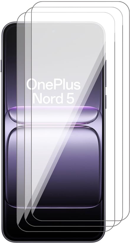 Screenprotector geschikt voor OnePlus Nord 5 - 3x Glas Screen Protector