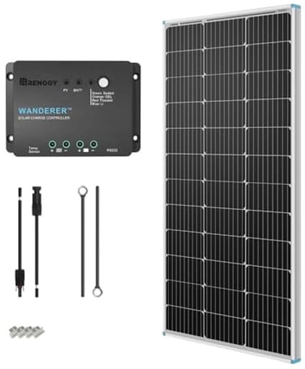 Zonne-energie Bouwpakket 100W 12V met Laadregelaar en Kabels