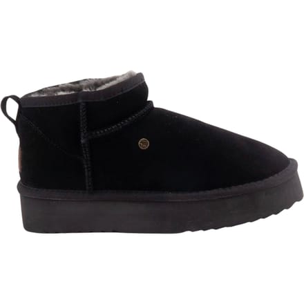 Warmbat Durack Suede Boot Plateau Dames Laarzen - Zwart
