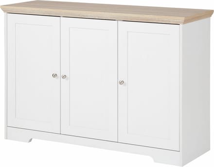 Nanna-Dressoir - 3-deurs - Wit Eiken