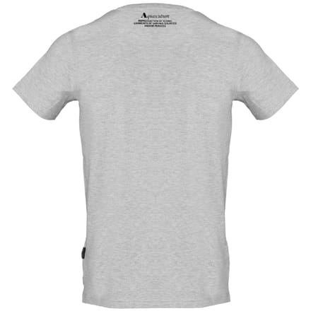 Aquascutum groot schild Aldis logo grijs T-shirt