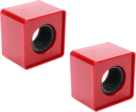 Microfoon Stand - Logo Vlag Station - Interviews Opnemen - Stevig Vierkant Design - 39mm Gat Diameter - Rood