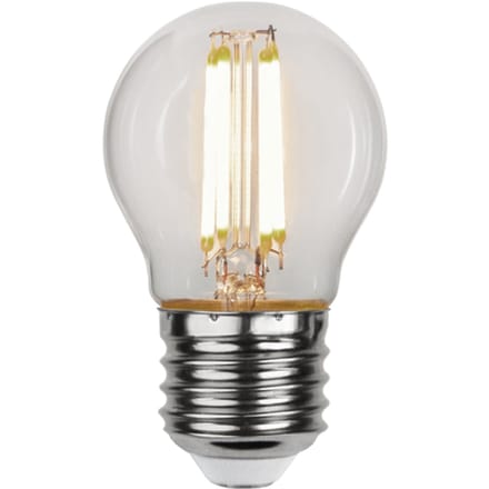 3 standen - Standaard bol - E27 - 4.2W - Warm Wit - 3000K - Filament - Helder